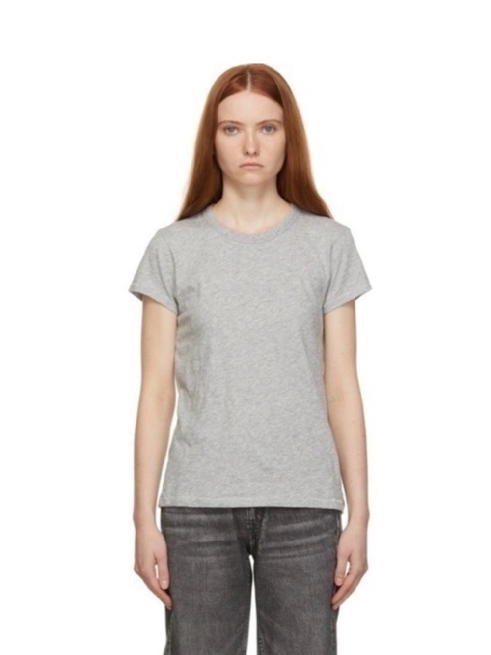 rag & bone Women's Short Sleeve Crewneck Tee in Heather Gray